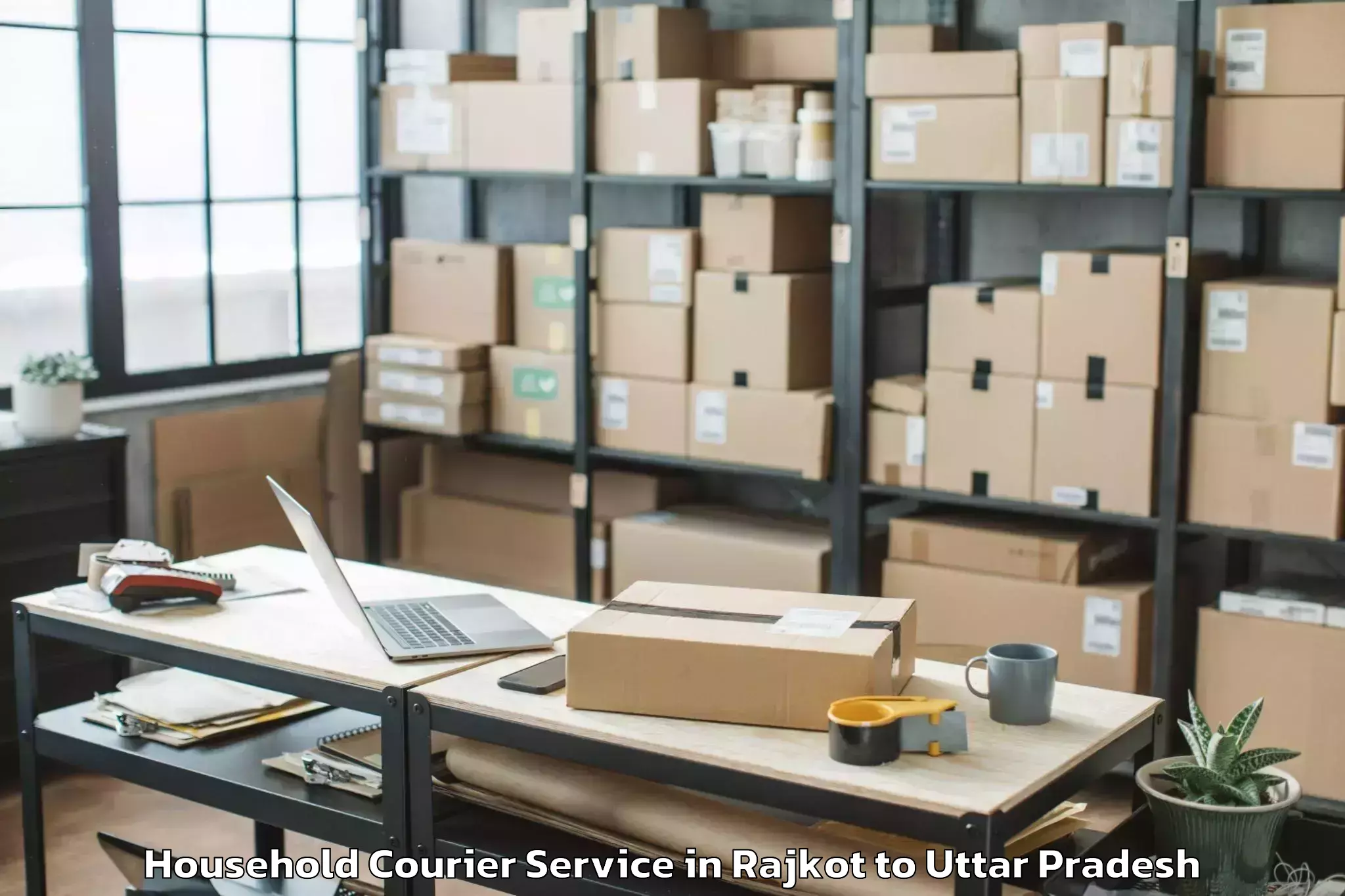 Quality Rajkot to Pachperwa Household Courier